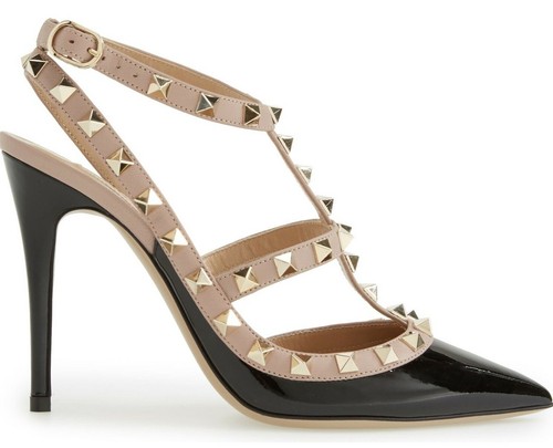 Valentino Rockstud Black Patent Poudre 