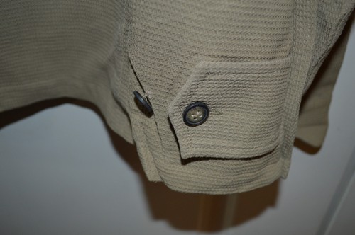 Visitor 100% Silk Light Jacket Khaki Size XL Waffle Texture - Picture 13 of 13