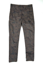 Pantalones Bevy Flog Marrón Camuflados Shely Talla 28 Cintura Elástica Tobillo Cónico