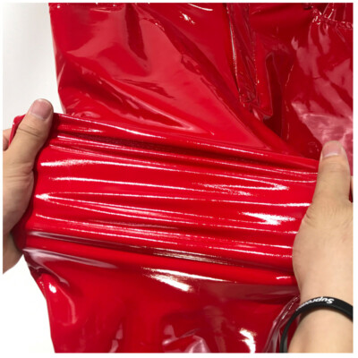 Uomo Similpelle Pantaloni Metallizzato Lucido Bagnato Look Skinny Leggings Rosso - Foto 11