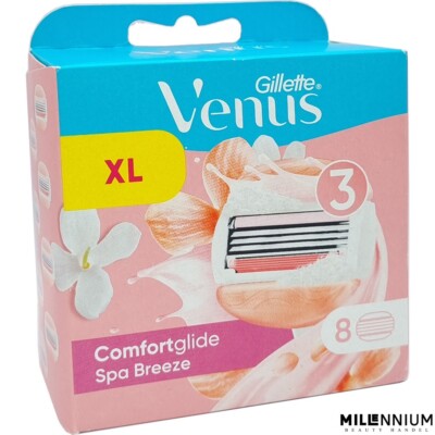 Gillette Venus 8 Klingen Comfortglide Spa Breeze für eine glatte, gründliche OVP