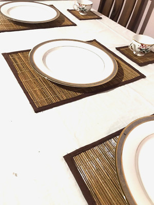 100% Natural Hand-made Ekel Place Mats Water-proof  Kitchen Eco-friendly New
