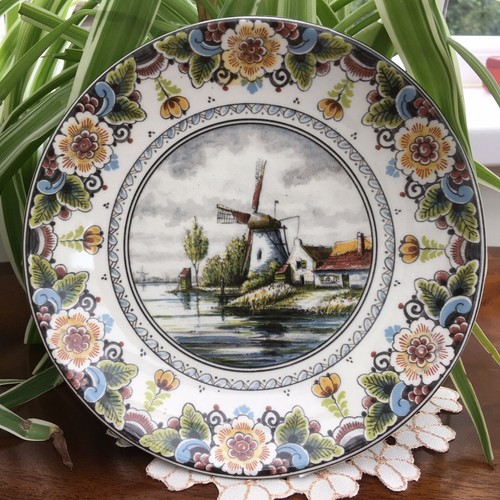 DELFT POLYCHROME Plate Limited Edition. Windmill. Handmade Holland. 7.5 Inch - Picture 4 of 10