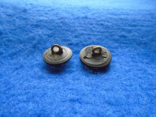 2 X KINGS CROWN QUEEN VICTORIA RIFLES BLACK HORN BUTTONS, 19MM & 17.5MM - Picture 4 of 4
