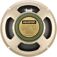 Celestion G12M Greenback 12" Guitar Speaker - 8 ohm 25 Watts - Made in UK.