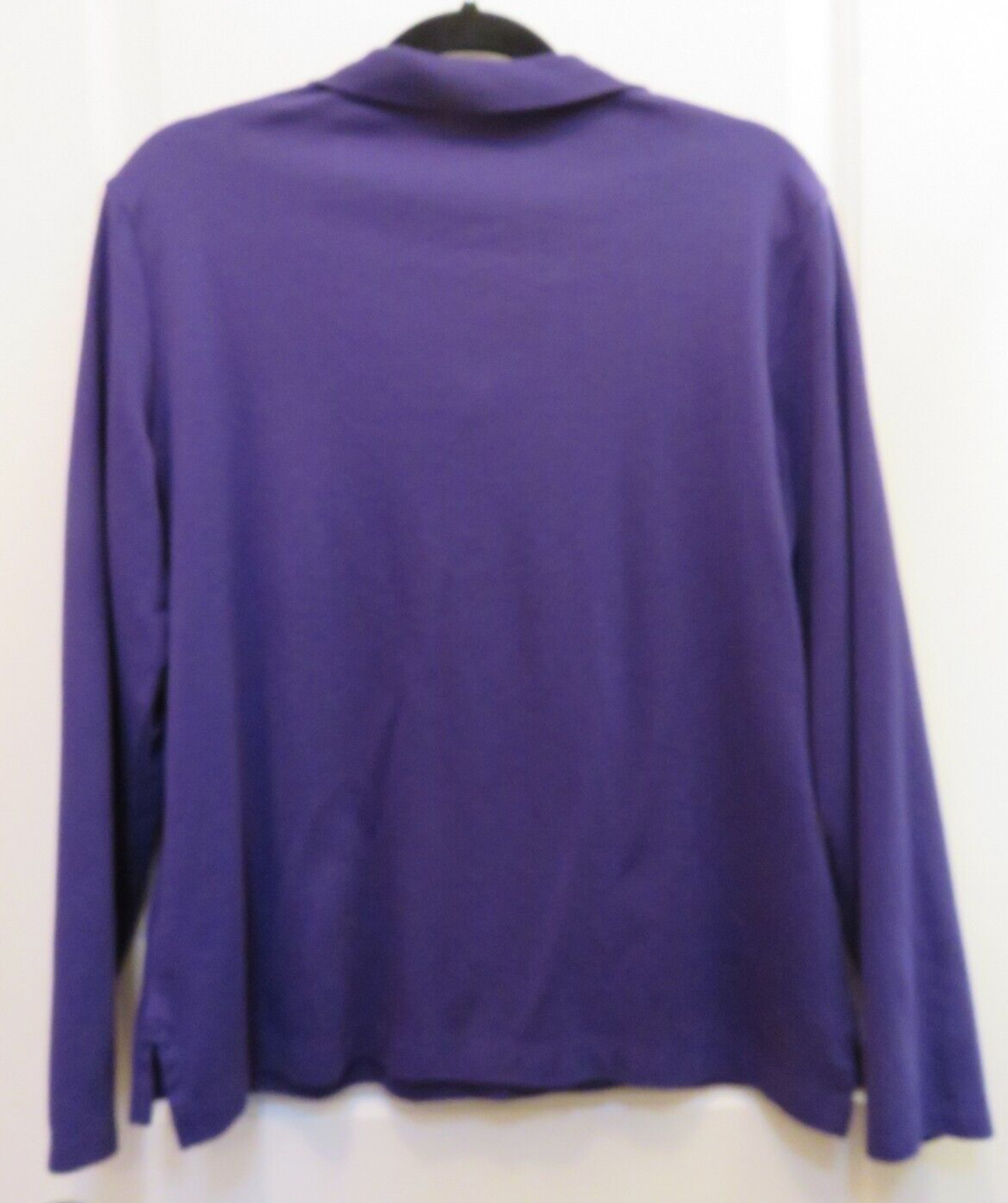 LANDS END WOMEN LONG SLEEVE POLO SHIRT PURPLE EGGPLANT SIZE XL eBay