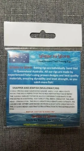 10x Hand Tied 60lb Snapper & Mulloway fishing rigs, 2 x Octopus circle 6/0 hooks - image 4 of 4
