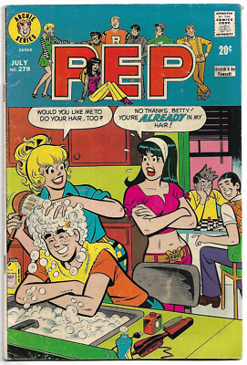 ARCHIE Bronze Age : Pep #279 (Stan Goldberg) Al Hartley (Betty & Veronica) 1973