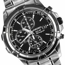 Seiko Solar Men's Black Watch - SSC147P1 for sale online | eBay
