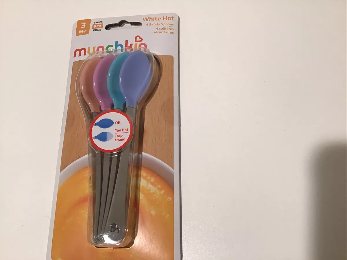 Munchkin White Hot Safety Spoons - 4pk