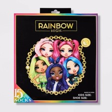 Girls Rainbow High 15 Days of Socks Countdown Advent Calendar NWT