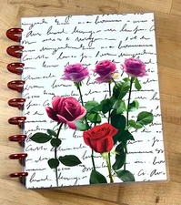 Aesthetic Pink and Red Roses Cover Set for use with Classic Happy Planner-