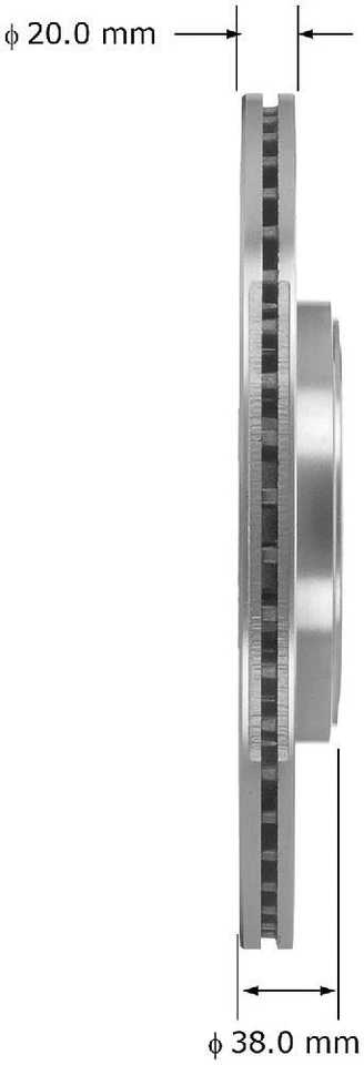 Rotor de freno de disco compatible con Jaguar Super V8 2005-2014, Vanden Plas, XJ8, XJR XK S-Type B Foto 3 de 3