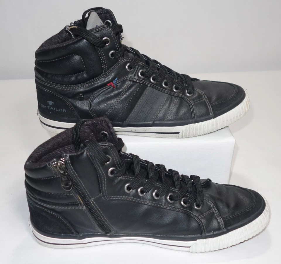 Tom Tailor 脚踝拉链鞋黑色 957872 男式 42 9.5 码 — 第 3/4 张图片