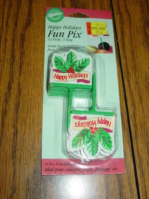 (3) Juegos de (36) Wilton Christmas Fun Pix - Palillos de dientes para entremeses - De colección Foto 2 de 3