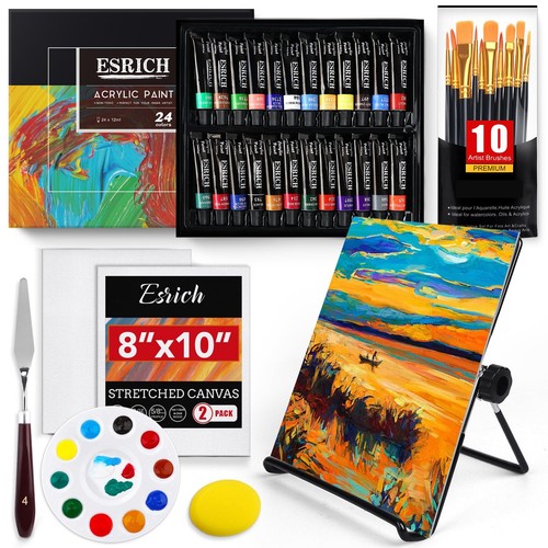 40PCS Acrylic Paint Set,Professional Painting Supplies with Acrylic,Canvas Pa... - Picture 2 of 7