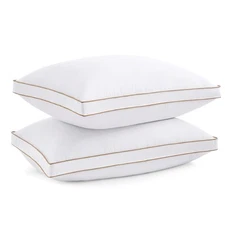 puredown® Goose Feather Down Pillows Soft Fluffy Luxury Hotel Collection Pil...
