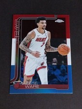 KEL'EL WARE 2025 Topps Chrome Basketball Red White Blue Refractor #129 NBA Heat