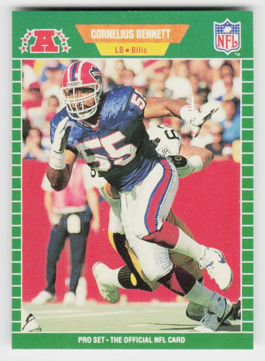 1989 Pro Set #17 Cornelius Bennett