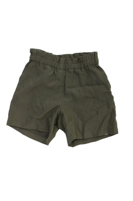 Bonpoint Girls Pocketed Paperbag Shorts Green Size 6