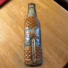 Vintage 1950s Suncrest Soda 16” Orange Die Cut Tin Working Thermometer