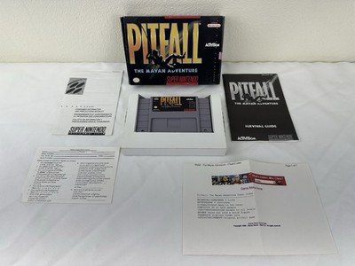 Pitfall: The Mayan Adventure Super Nintendo SNES Game 1992 Box Manual Inserts