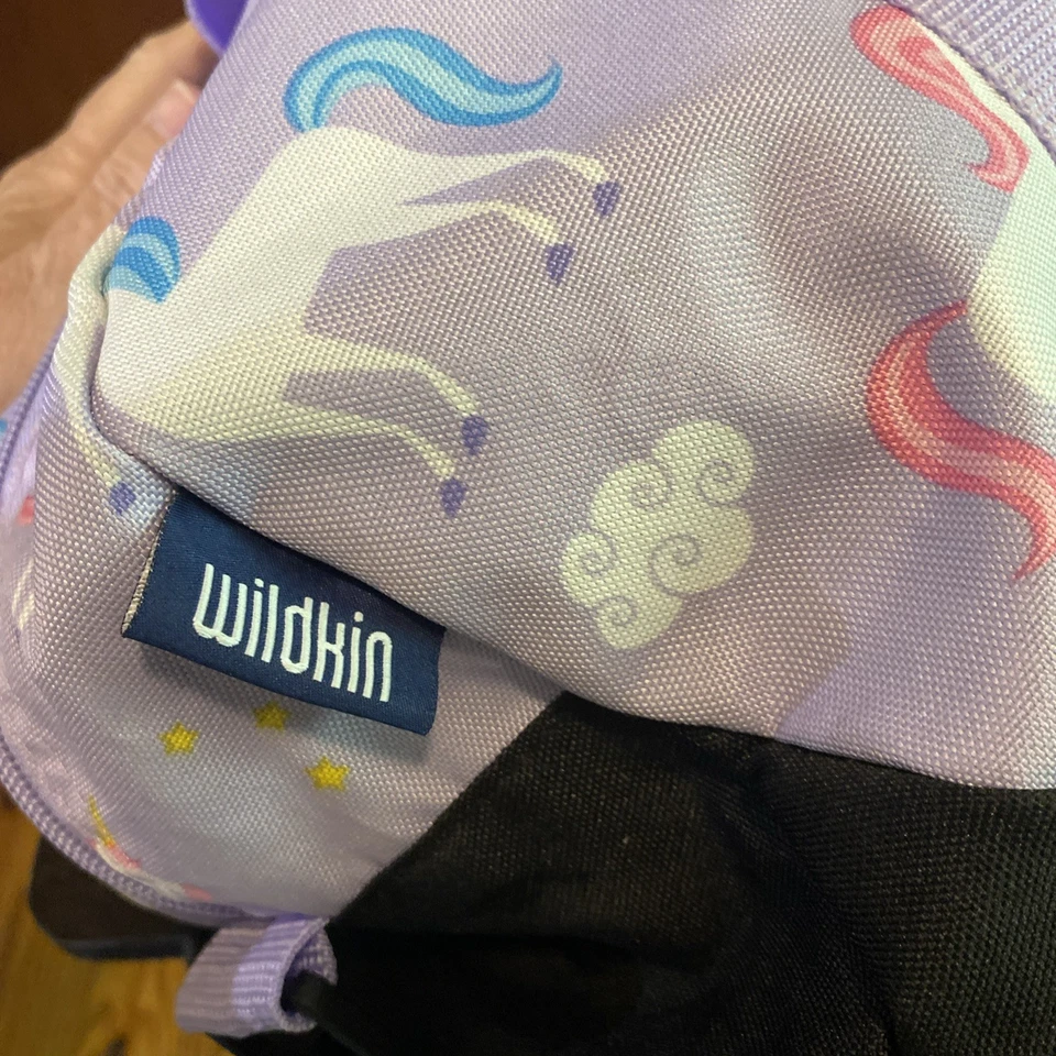 Bolso de Lona Wildkin Kids Unicornio para Pasar la Noche - Tamaño de Equipaje para Escuela y Manga... Foto 3 de 4