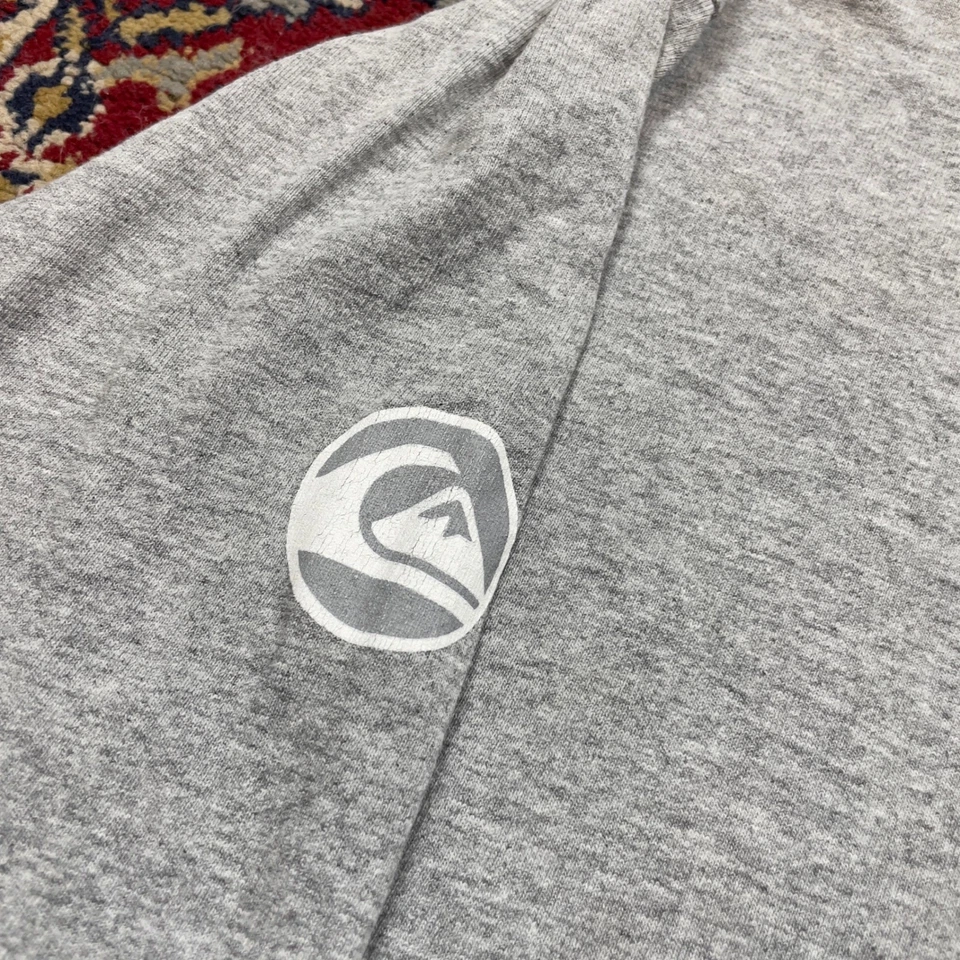 Camiseta De Colección Años 90 Quiksilver Boardriding Company Para Hombres Gris Manga Larga L Logo de EE. UU. Foto 4 de 4