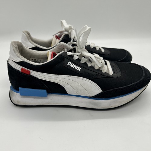 Puma Mens Future Rider Play On Black /Blue Ibiza Sneakers Size 8 - Picture 11 of 13