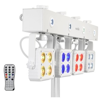 Eurolite LED KLS-180 Kompakt-Lichtset WS DMX RGBW Spots Strobe Lichteffekt Weiß