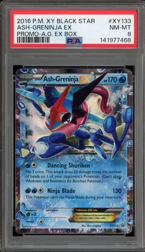 Pokemon Ash-Greninja EX Bx. Black Star Promo XY133 PSA 8