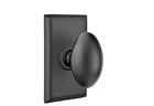 Emtek 8121EUS19 Passage, Rectangular Rosette, Egg Knob, Flat Black