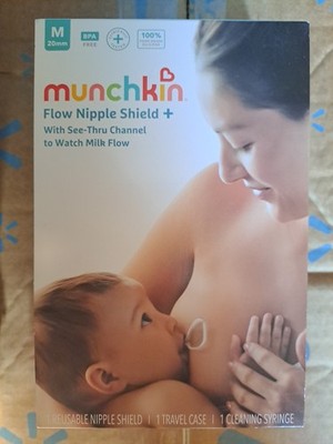Munchkin Flow Nipple Shield 20mm size M New Sealed Box. Baby Gift Breastfeeding 
