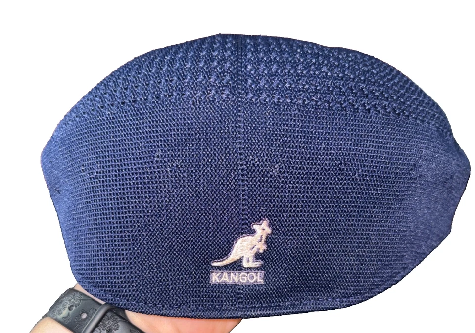 Gorra plana Kangol Tropic 504 Ventair azul marino pequeña clásica hiedra ropa de calle sombrero de golf Foto 2 de 4