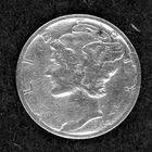 1945 Mercury Silver dime, circulated, ungraded