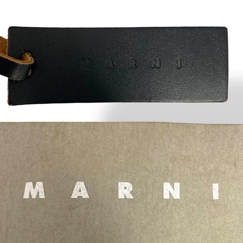 Marni Tote Bag Gray Black Leather Authentic Excellent Condition - Picture 10 of 10