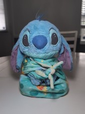 Disney Parks Baby Stitch Swaddle Blanket Plush 10" Tall Seated Stuffed Animal