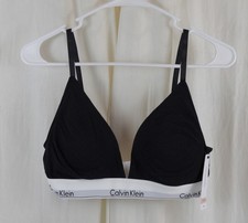 Calvin Klein Womens Modern Lightly Lined Triangle Bralette Black Size XL