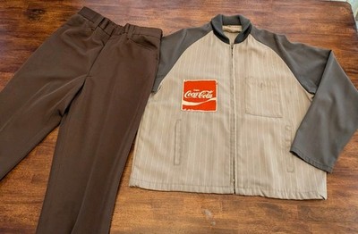VTG COCA COLA Jacket & Pants Set RIVERSIDE MASTERBILT Retro Delivery Bottlers 