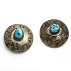 Southwest Sterling Turquoise Hand Stamped Motif Button Covers Lot of 27 #S5591-1 — photo 8