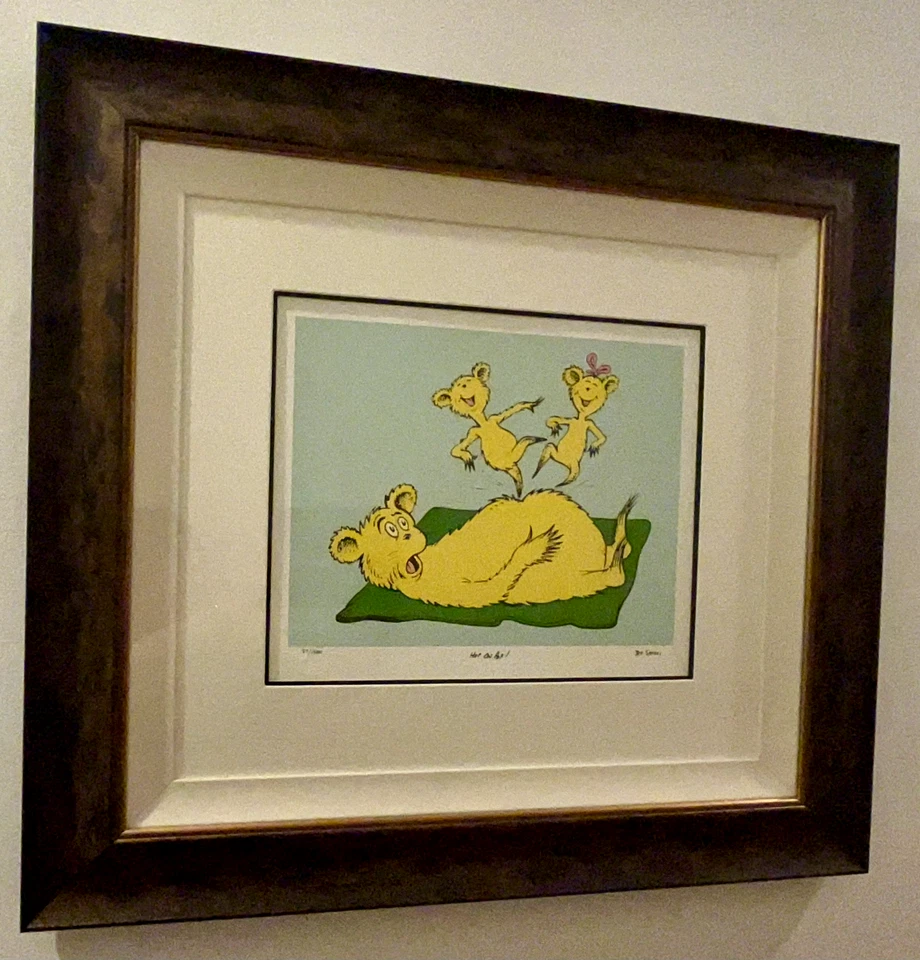 苏斯博士“Hop On Pop!”手工拉石版画 2003 27/1500 — 第 3/4 张图片