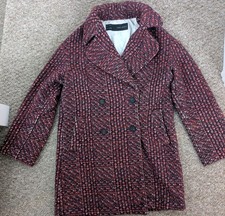 Zara Red Tweed Coat
