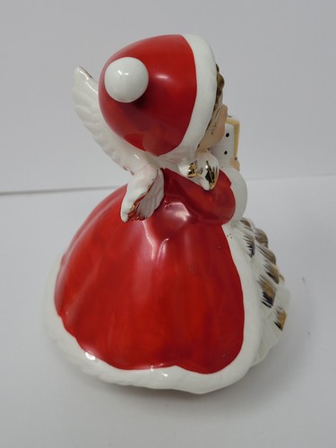 Vintage Christmas Angel Holding Present Rotating Music Box Japan - Picture 6 of 10