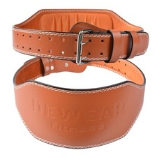 Leather Weight Lifting Belt 4 6 inch Padded Lumbar Back Support Gym Powerlifting