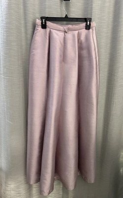 Rickie Freeman Teri Jon Nites Silk Wool Maxi Skirt Lavender Pink Sz 12 Formal