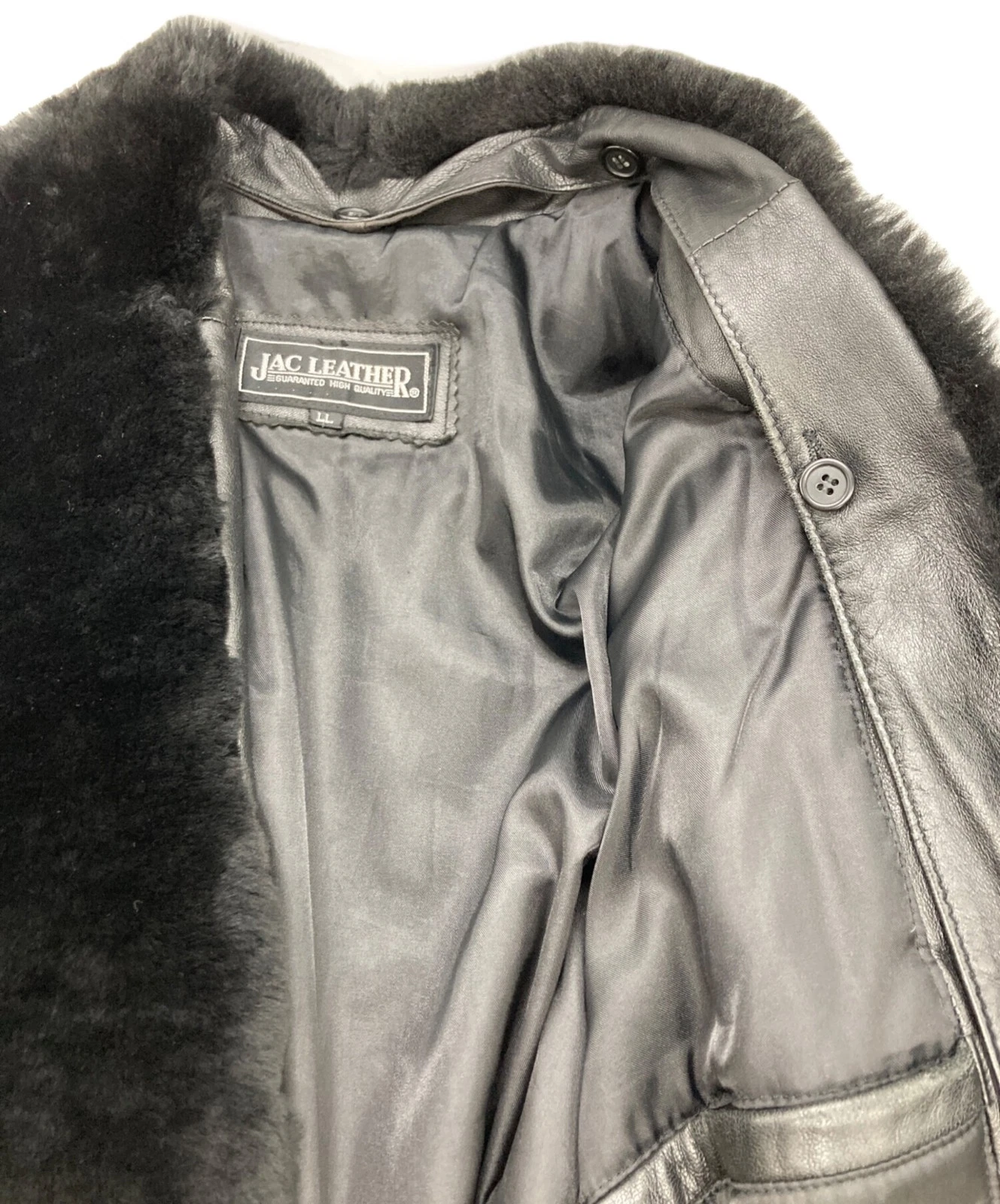JAC LEATHER Ram Leather Jacket Men's Size LL Black image 3