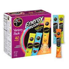 4C Energy Rush Stix Flavored Drink Concentrate 40 Count Pack of 1