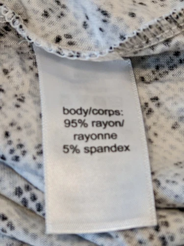 Maurices Womens Long Sleeve Top Size L White Gray Snakeskin Mock Neck Stretch - Picture 6 of 6