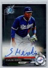 2017 Bowman Chrome Prospect Autographs Starling Heredia #CPA-SH (RC)