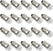 Mini Screw Base Light Bulbs SQXBK 20PCS E10 1.5V 0.3A DC 1.5V, Warm White 
